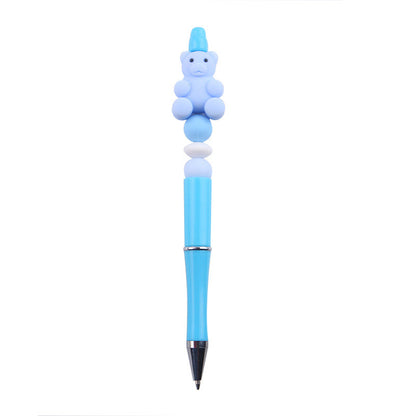 Beaded Pens DIY Handmade Bear Silicone Beads Colorful