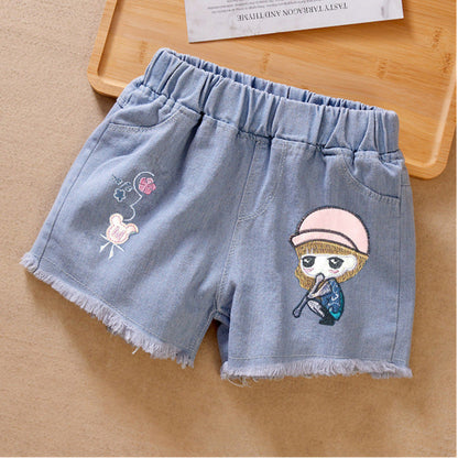 Cotton Girls Denim Shorts
