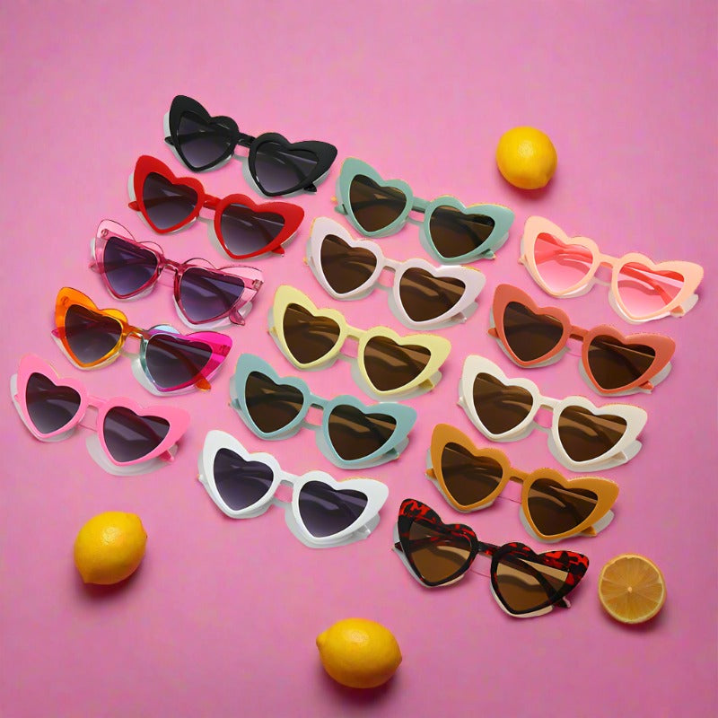Children's Retro Personality Love Style Anti-ultraviolet Sunglasses