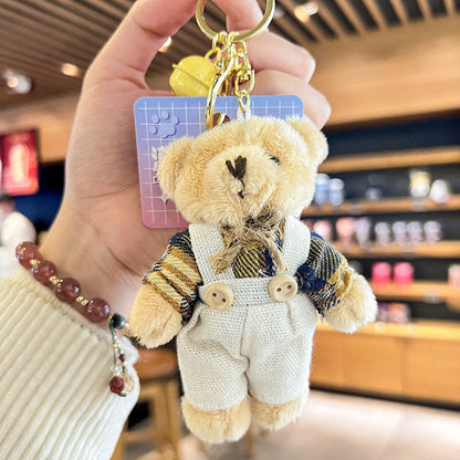 Cute Teddy Bear Doll Plush Ball Keychain