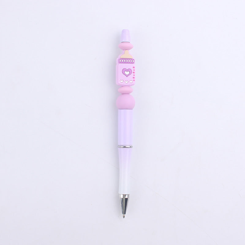 Cartoon Baby Bottle Silicone DIY Bead Pen
