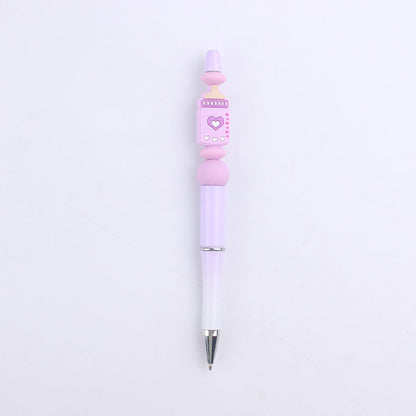 Cartoon Baby Bottle Silicone DIY Bead Pen