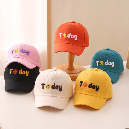 Cotton Embroidered Letter Children's Baseball Caps