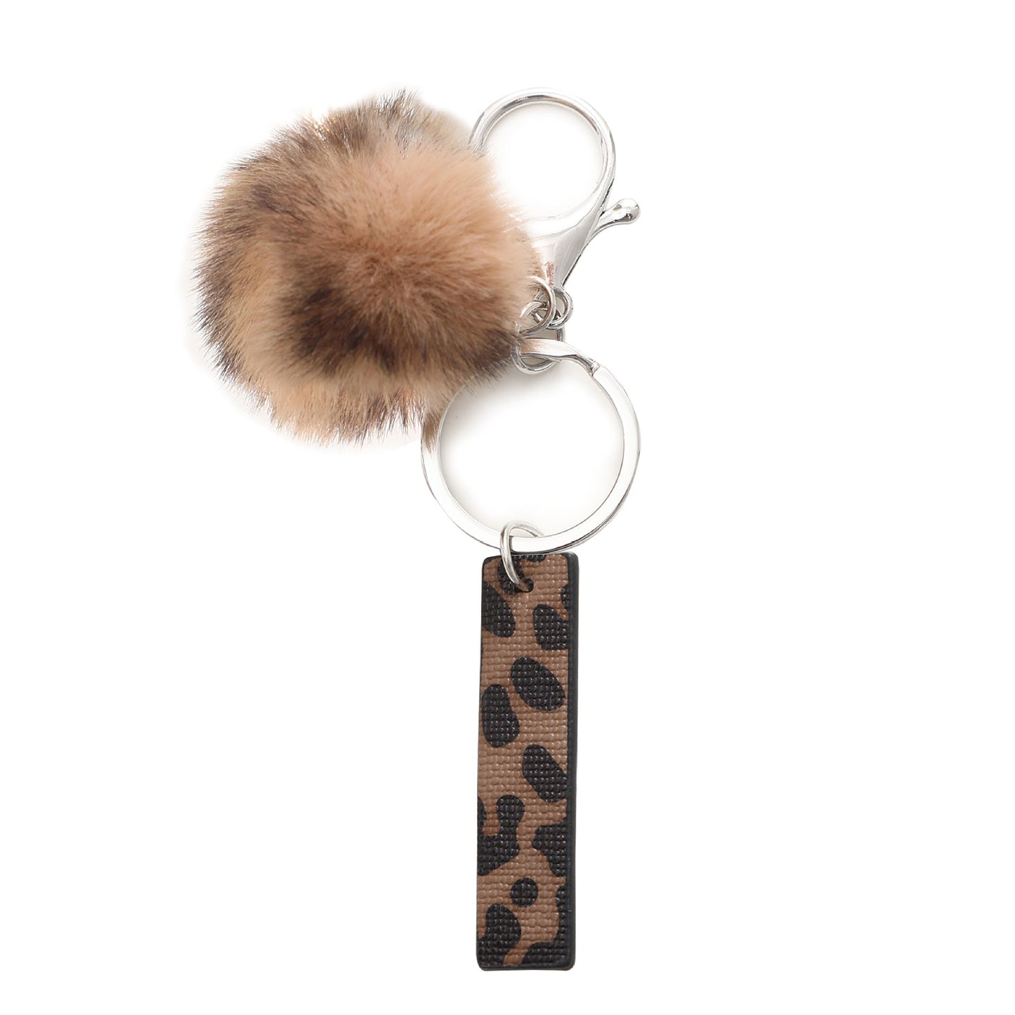 Western Cowboy Leopard Leather Keychains
