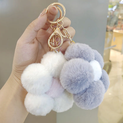 Flower Plush Keychain