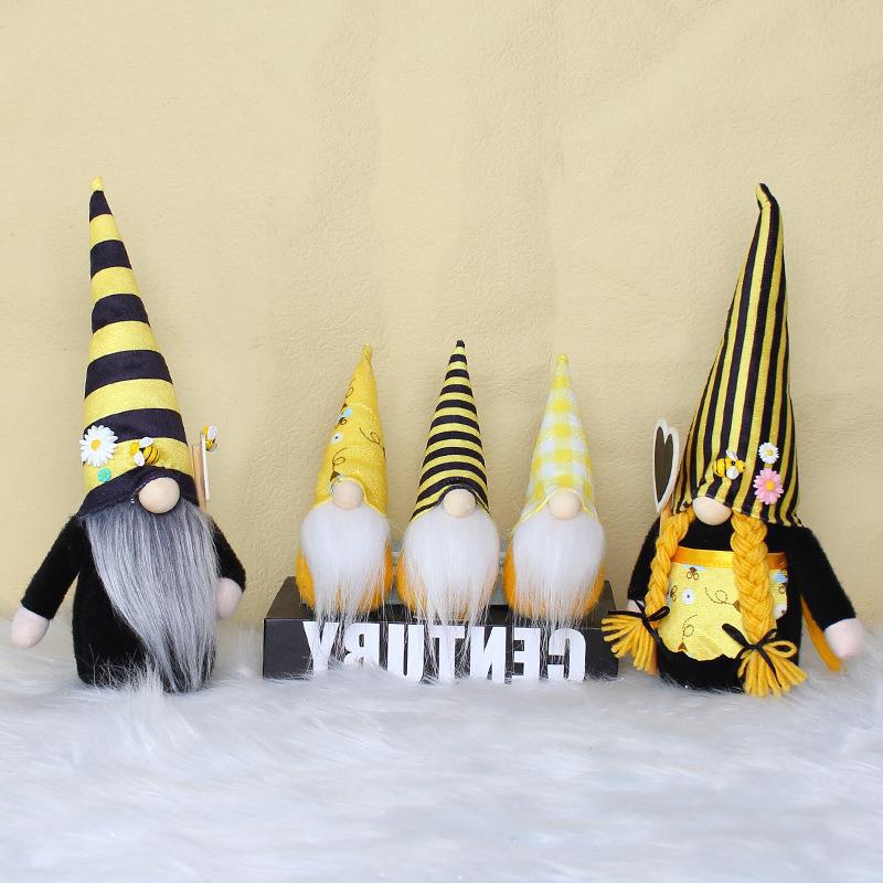 Bee Festival Faceless Doll Fabric Ornaments