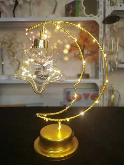 Christmas LED Moon Iron Decorative Lights