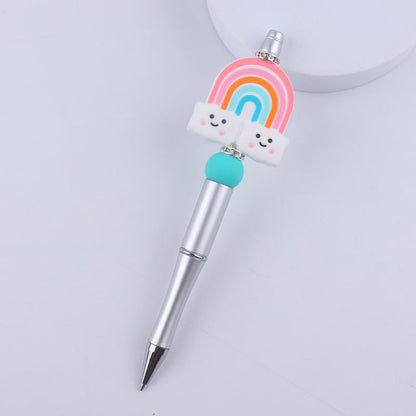 Cartoon Rainbow Cloud Silicone Handmade Beadable Pens