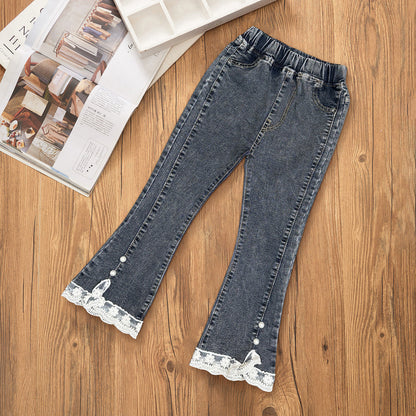 Cotton Medium Children's Loose Wide Leg Baby Flared Pants