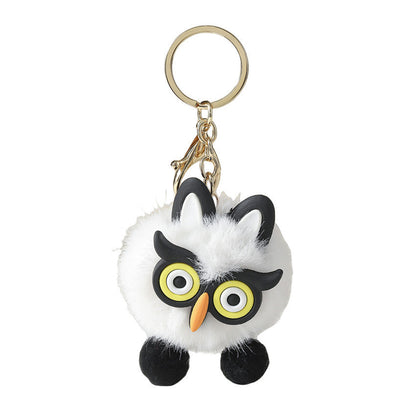 Cartoon Plush Owl Keychain Creative Keychain Cute Keychain