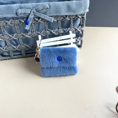 Mini Plush Coin Wallet Keychain