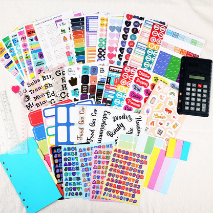 Self-adhesive Letter Color Blank Loose Leaf Replacement Core