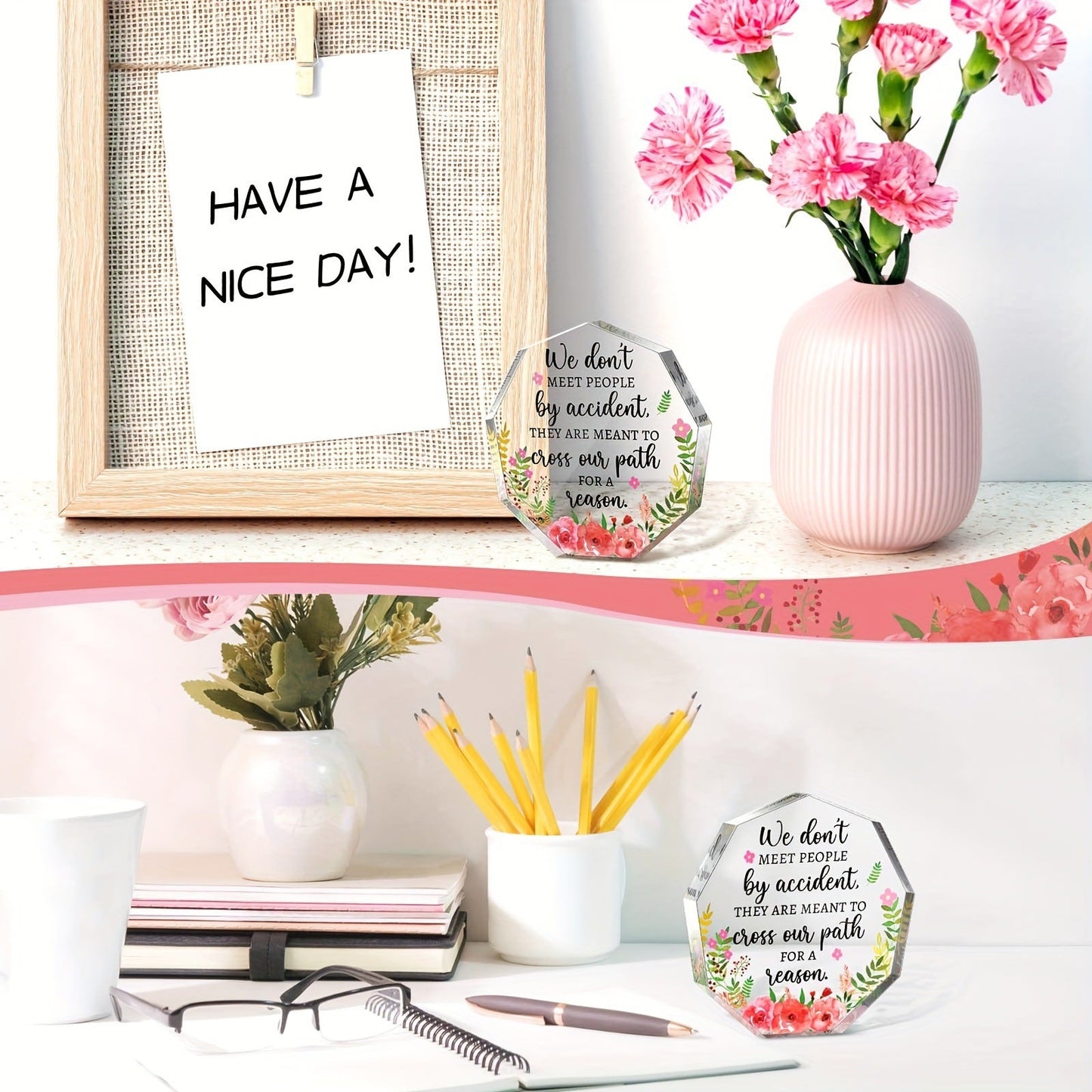 Mother's Day Polygonal Acrylic Ornaments