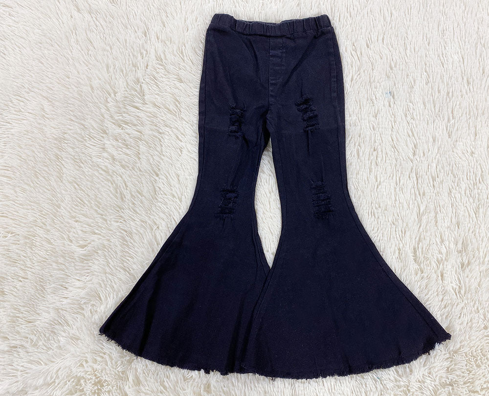 Wholesale Children's Ripped Denim Bell Bottoms