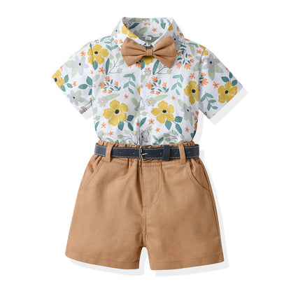 Children's Cotton Short Sleeved Shirt Sets