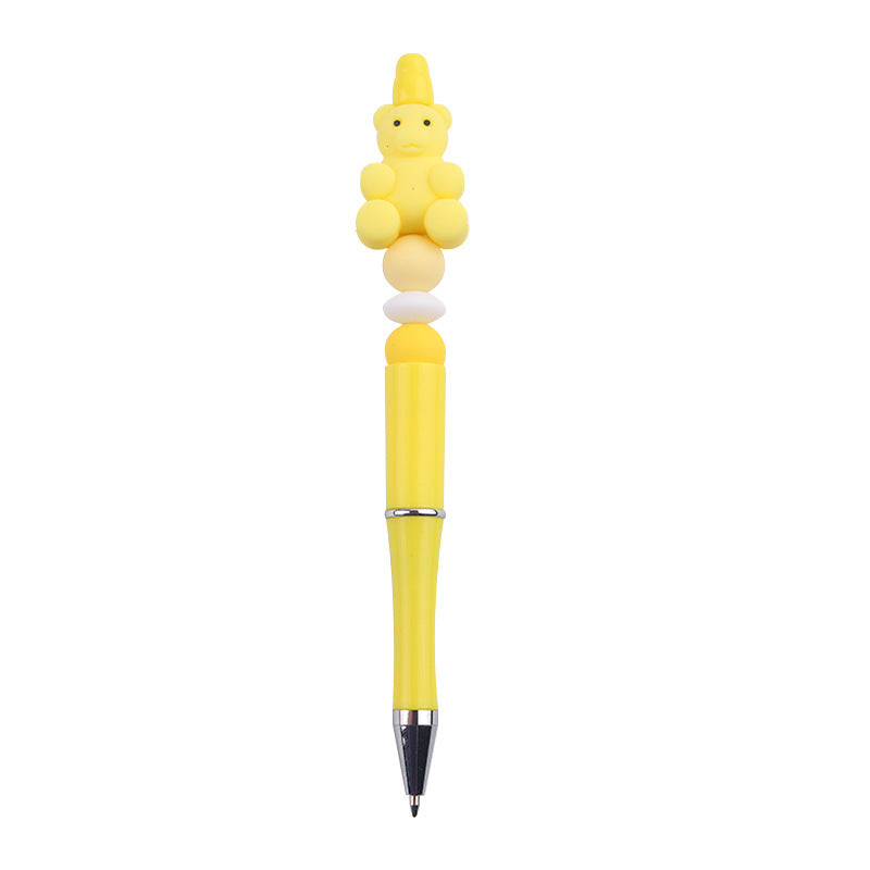 Beaded Pens DIY Handmade Bear Silicone Beads Colorful