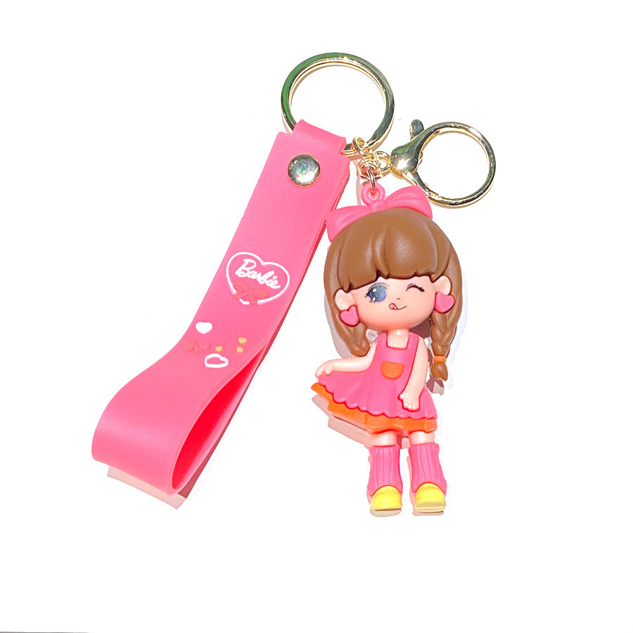 Cartoon Dancing Little Girl Cute Keychain Creative Keychain