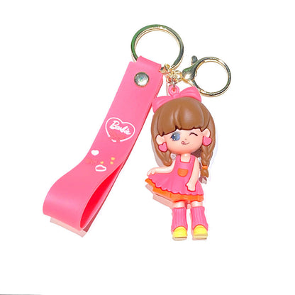 Cartoon Dancing Little Girl Cute Keychain Creative Keychain