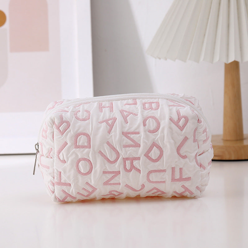Simplified English Letter Cloth Pen Bag