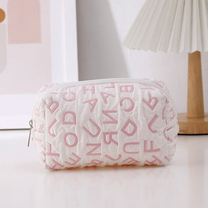 Simplified English Letter Cloth Pen Bag