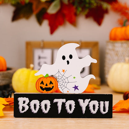 Halloween Pumpkin Wood Ornaments