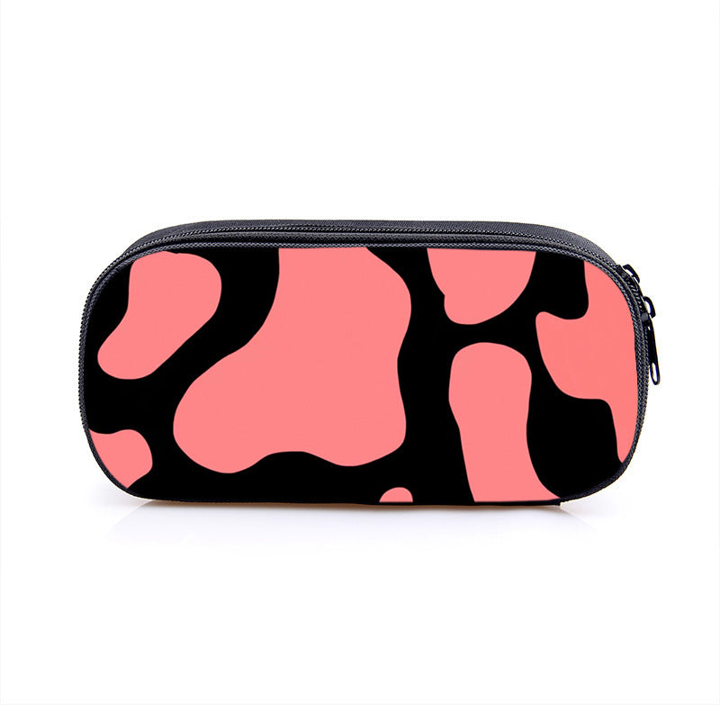 Cow Pattern Series Simple Polyester Pencil Case