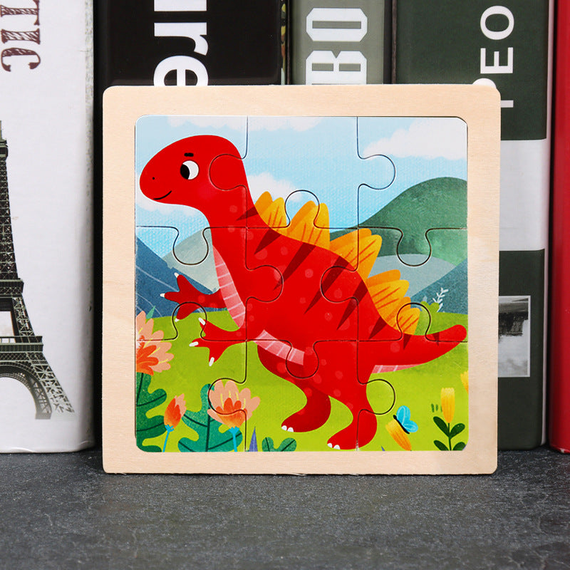 Wholesale Cartoon Animal Jigsaw Puzzle Wooden TOY