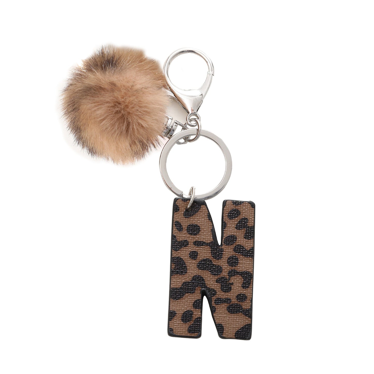 Western Cowboy Leopard Leather Keychains