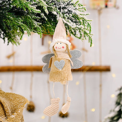Christmas Decoration New Plush Love Angel Pendant Small