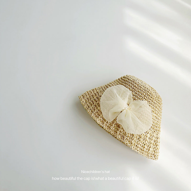 Children's Empty Straw Hat with Bow