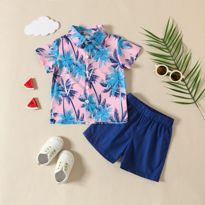 Cotton Beach Style Printed Shirt and Shorts Set