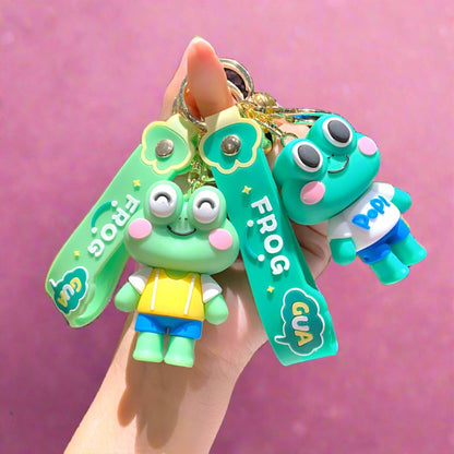 Cartoon Frog PVC Soft Glue Keychain Creative Keychain