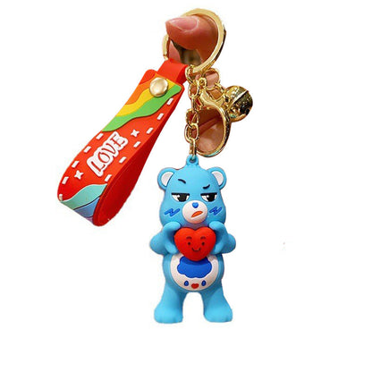 Cartoon PVC Soft Love Bear Keychain Cute Keychain