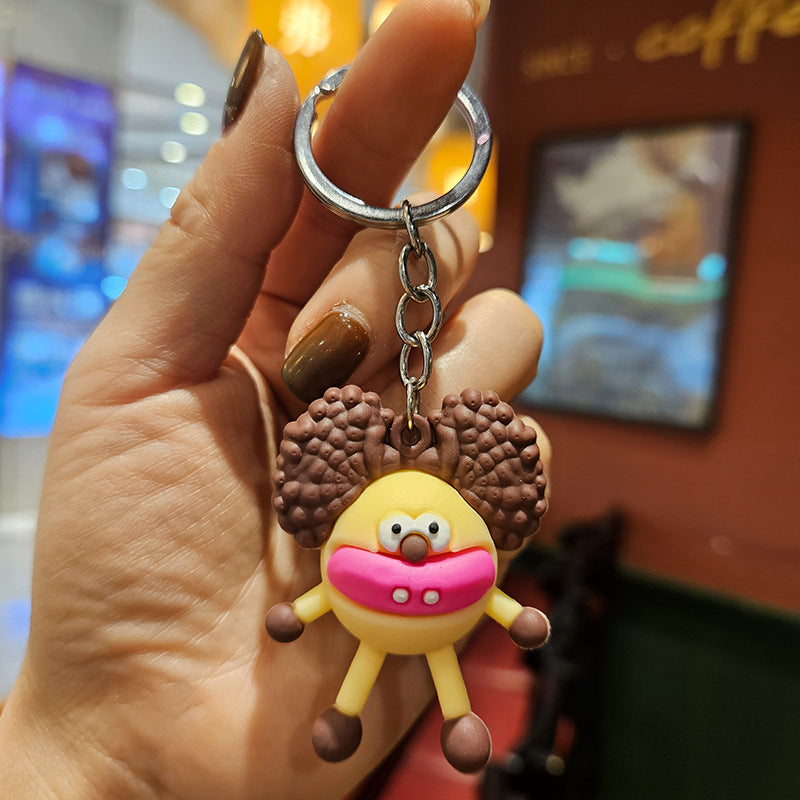 Cartoon Monster PVC Soft Glue Keychains Cute Keychain