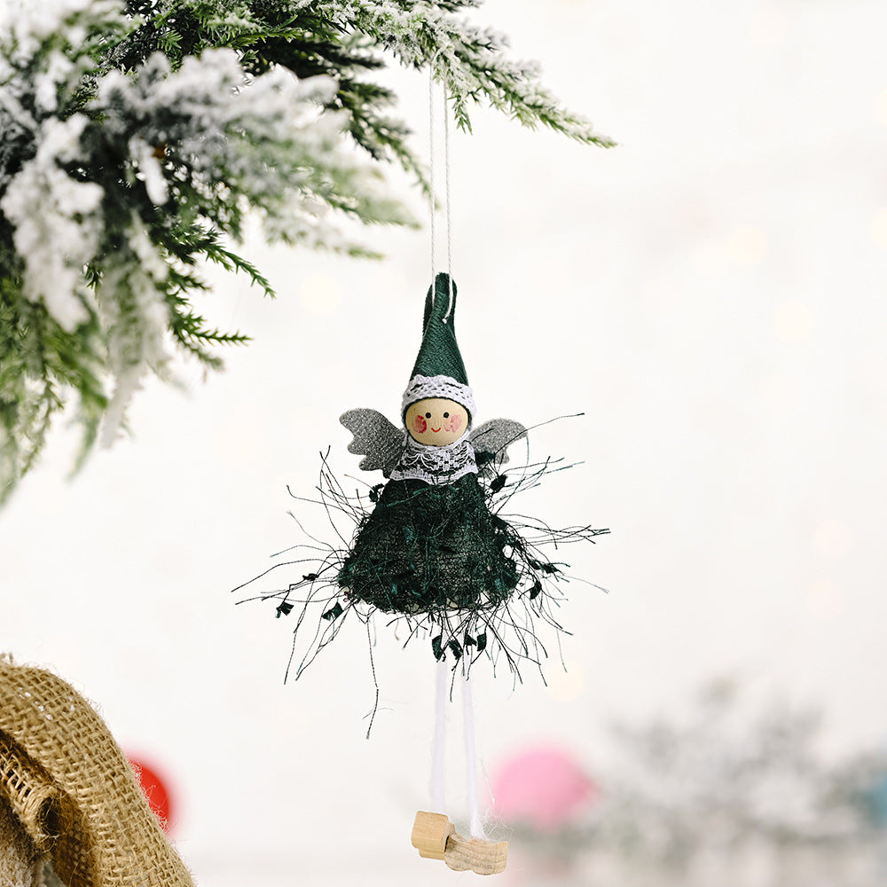 Christmas Decoration Supplies Plush Girl Hanging Leg Pendant