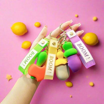 Cartoon Mini Cute Carrot Knife Silicone Keychain