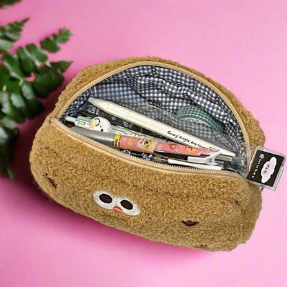 Cookies Cute Large Capacity Plush Pen Bag