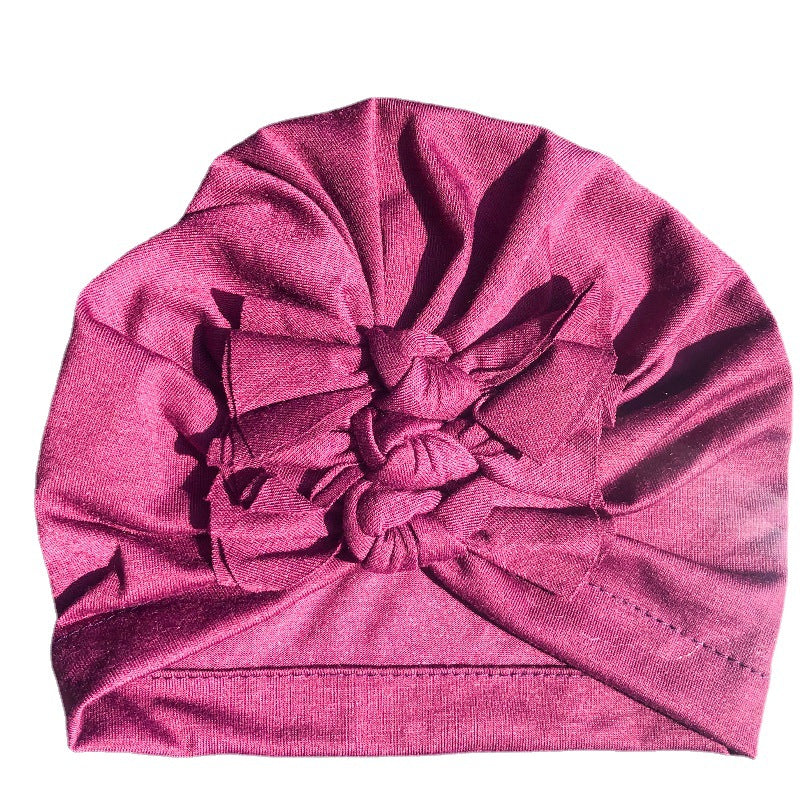 New Bow Baby Hat Spring And Autumn Solid Color Baby Hat Newborn Baby Hat 21 Colors Available Wholesale Baby Hats