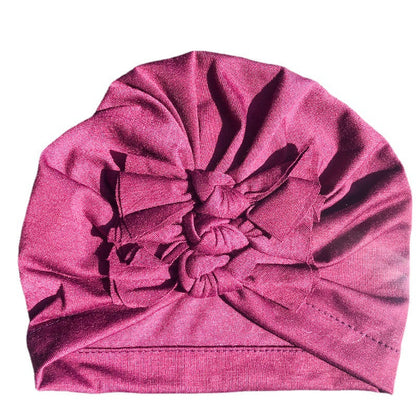 New Bow Baby Hat Spring And Autumn Solid Color Baby Hat Newborn Baby Hat 21 Colors Available Wholesale Baby Hats