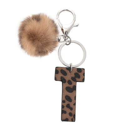 Western Cowboy Leopard Leather Keychains