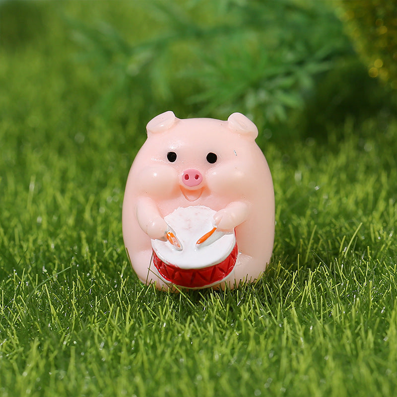 Cute Musical Instruments and Pig Resin Ornaments