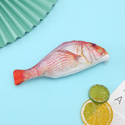 Leather Imitation Fish Pencil Case