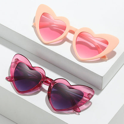 Children's Retro Personality Love Style Anti-ultraviolet Sunglasses