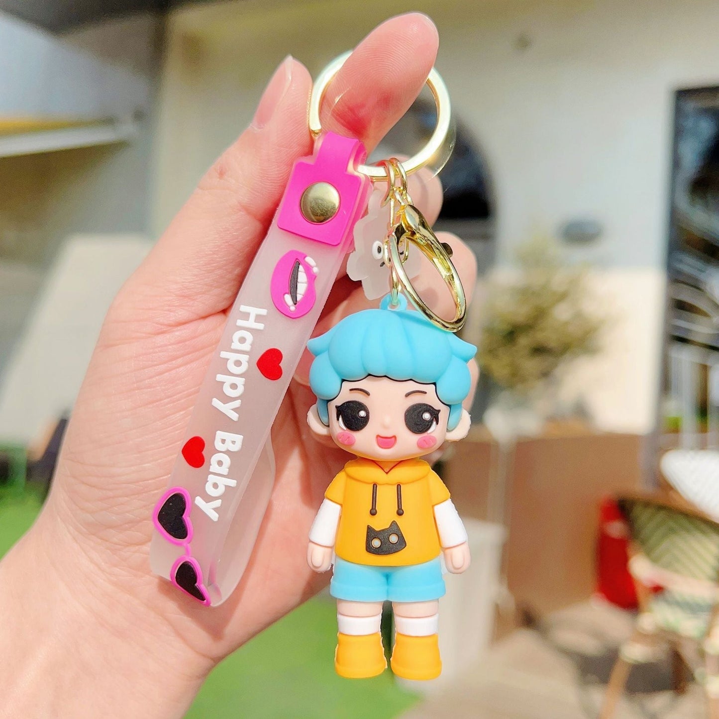Creative Cartoon Fashion Boy Girls Eco-Friendly PVC Keychain