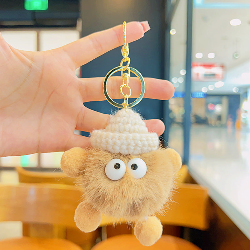 Cartoon Fur Ball Plush Cute Keychain