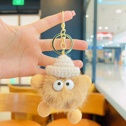 Cartoon Fur Ball Plush Cute Keychain