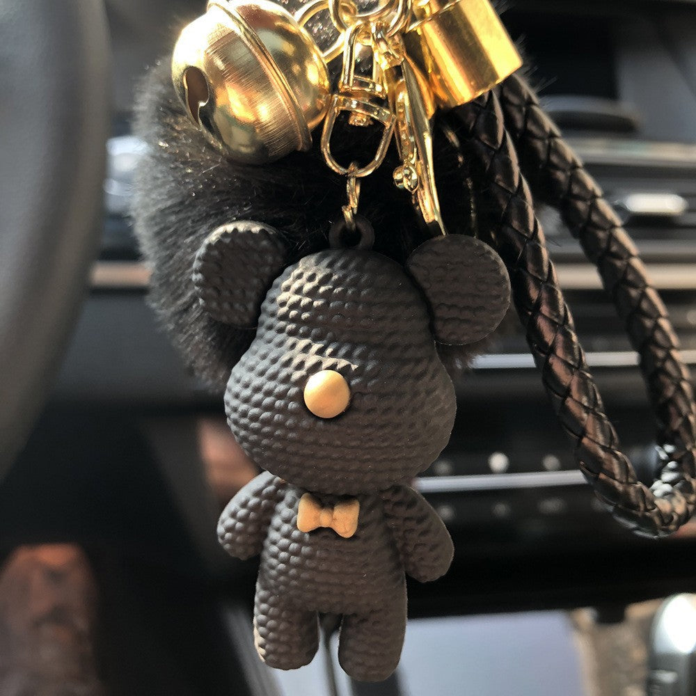 Bow Bear PVC Soft Keychain Cute Keychain