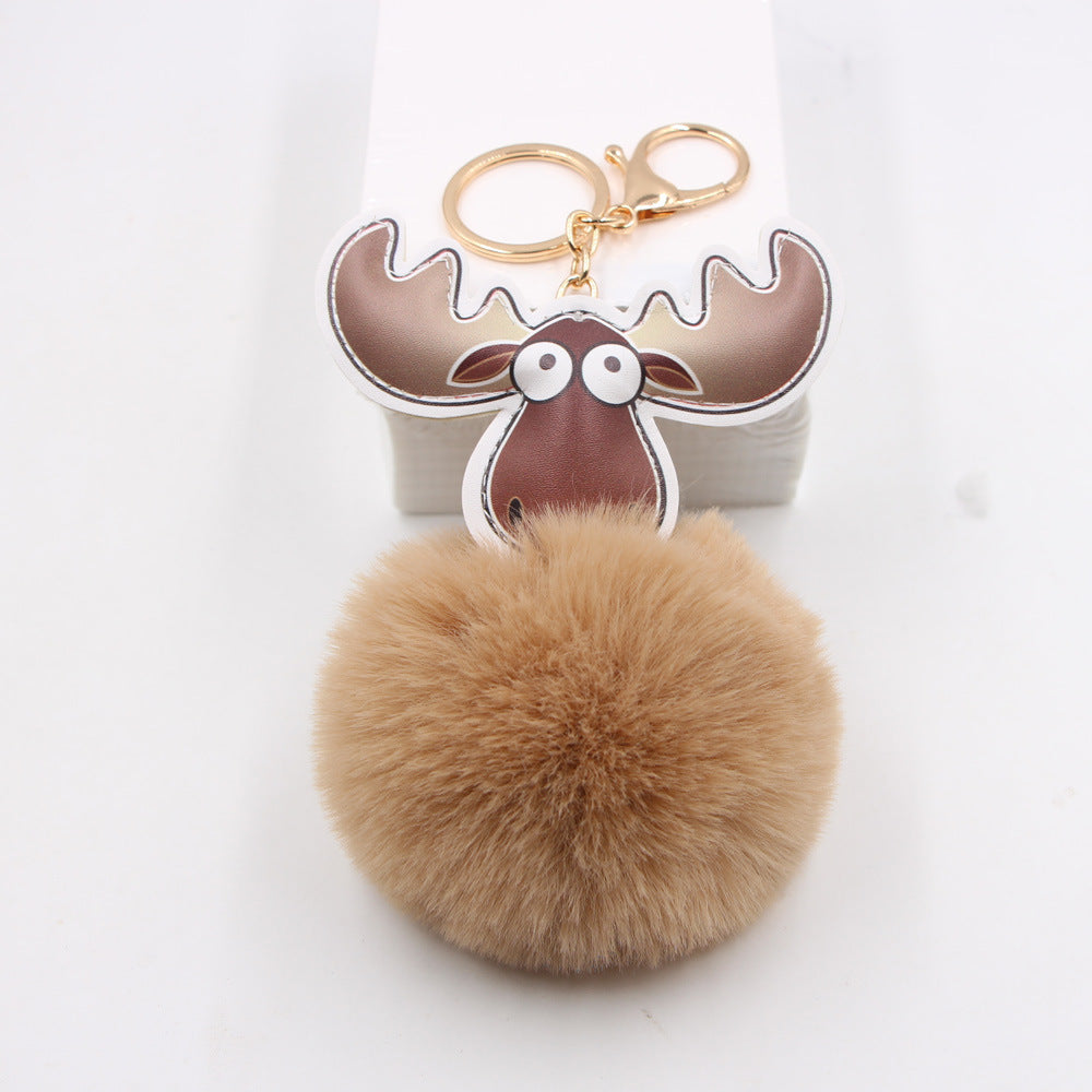 Old Goat Hair Ball Alloy Keychain