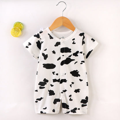 Cotton Baby Onesie Cow Pattern