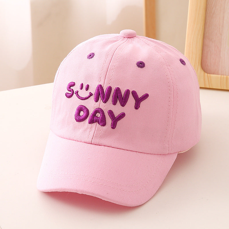 Cotton Embroidered Letter Children's Baseball Caps
